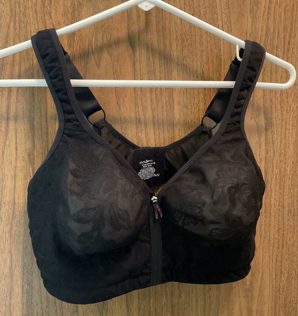 Modern Movement 42DD Black No Wire Support Full Coverage Bra